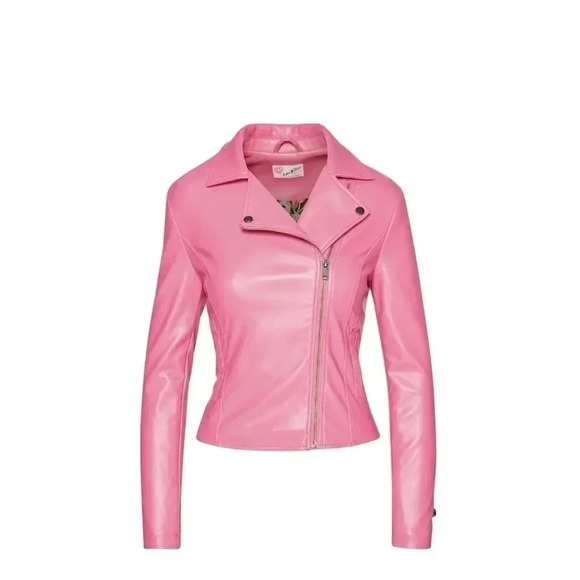 Betsey Johnson Jackets & Blazers - Luv Betsey By Betsey Johnson Women's Vegan Leather Moto Jacket
